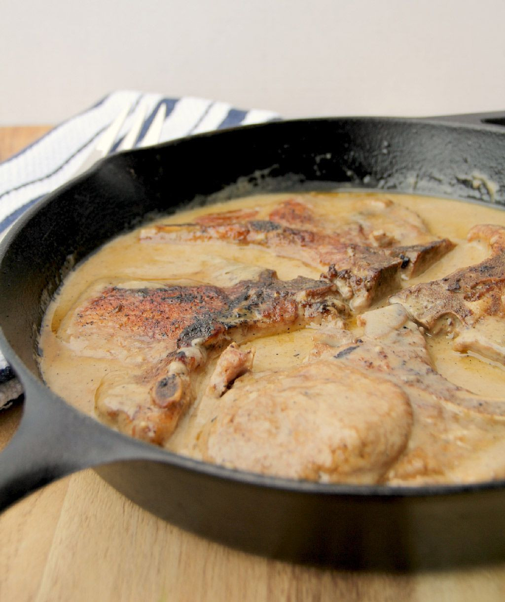 Pork Chops In Cream Of Mushroom Soup
 Baked pork chops with cream of mushroom soup—a quick and