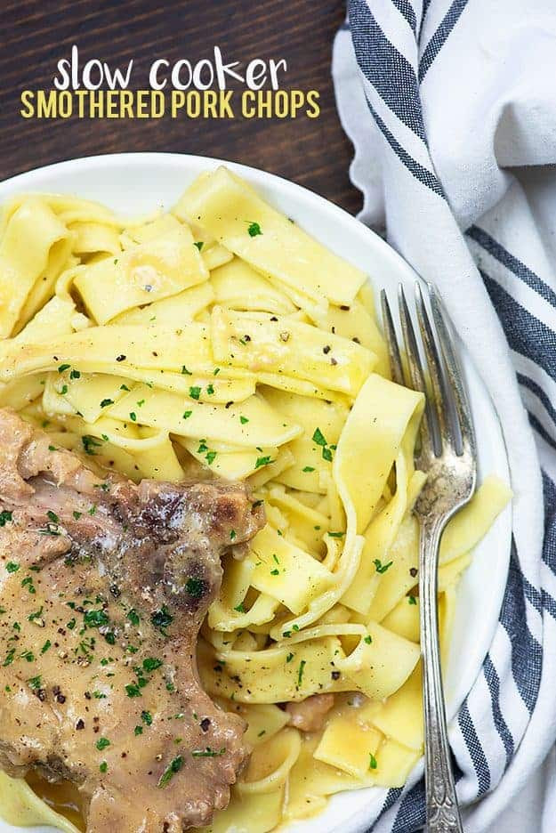 Pork Chops In Crock Pot With Cream Of Mushroom Soup
 Crock Pot Smothered Pork Chops — Buns In My Oven