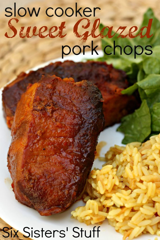 Pork Chops In Slow Cooker Recipes
 Slow Cooker Sweet Glazed Pork Chops Recipe – Six Sisters