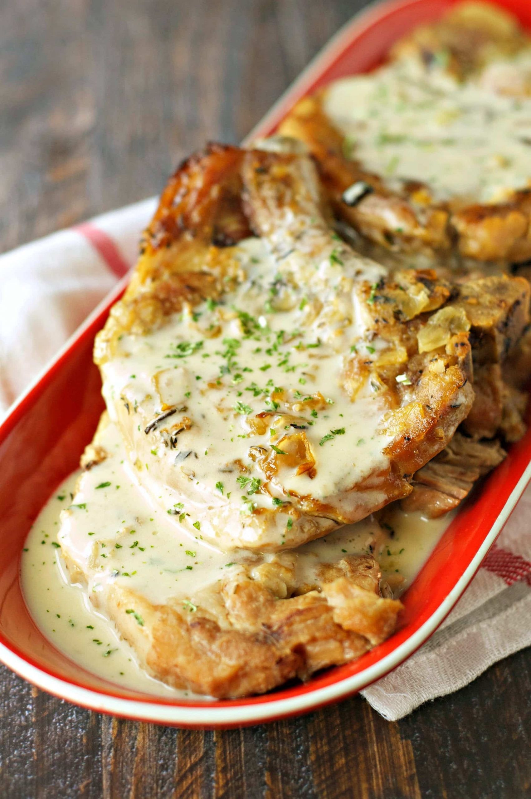 Pork Chops In Slow Cooker Recipes
 Slow Cooker Pork Chops with Creamy Herb Sauce Slow