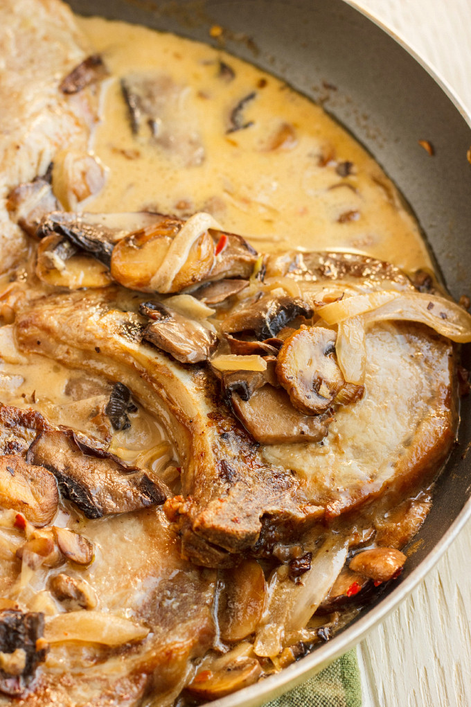 Pork Chops With Creamy Mushroom Sauce Recipe
 Pork Loin Chops in a Creamy Mushroom Sauce The Cookie Writer
