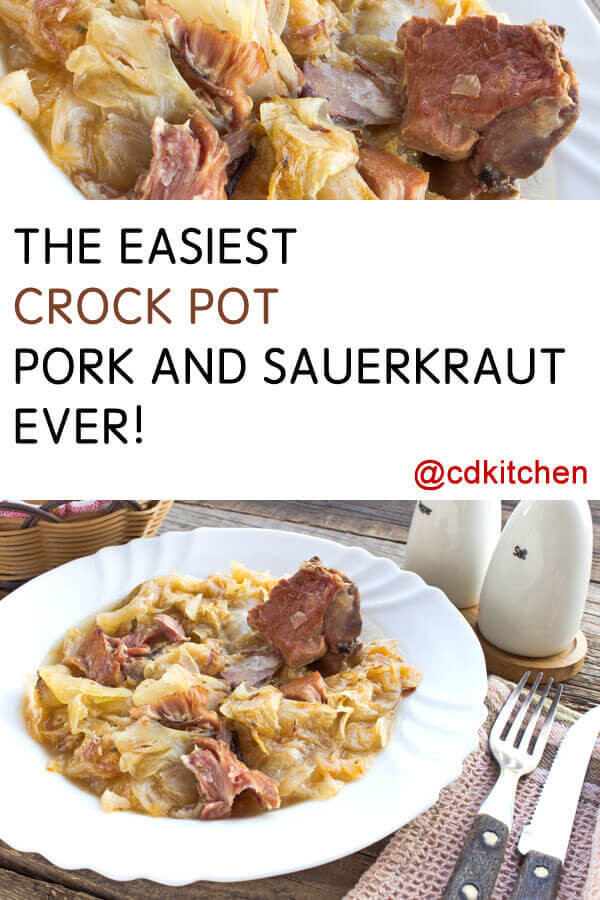 Pork Loin And Sauerkraut In Slow Cooker
 Crock Pot Easiest Pork And Sauerkraut Ever Recipe from