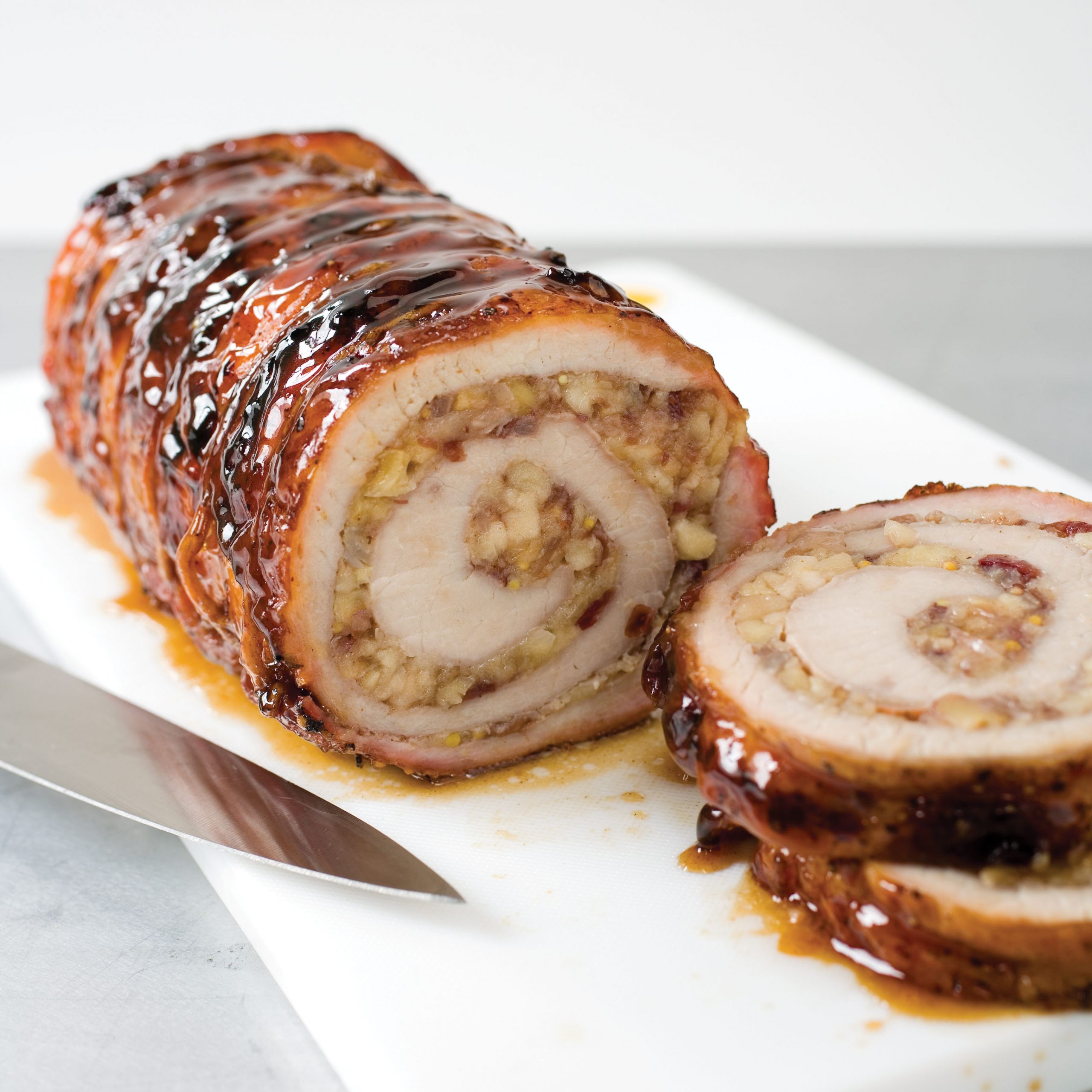 Pork Loin Grill Recipe
 Grilled Pork Loin with Apple Cranberry Filling on a