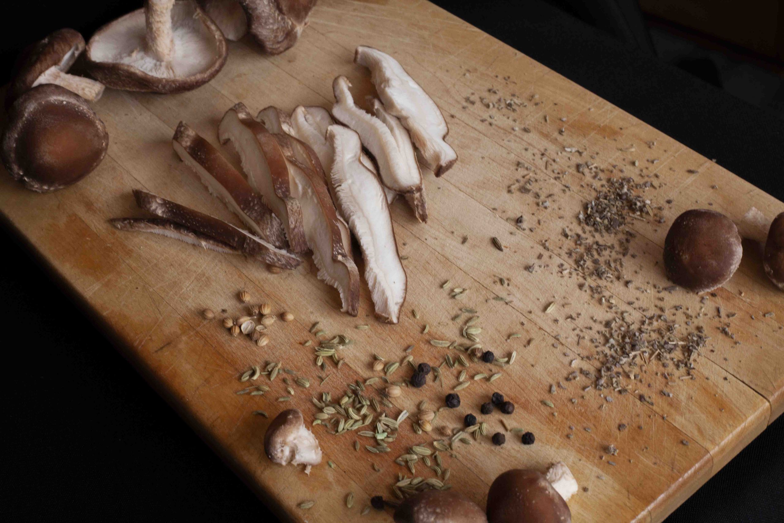 Preparing Shiitake Mushrooms
 Products Top Hat Mushrooms