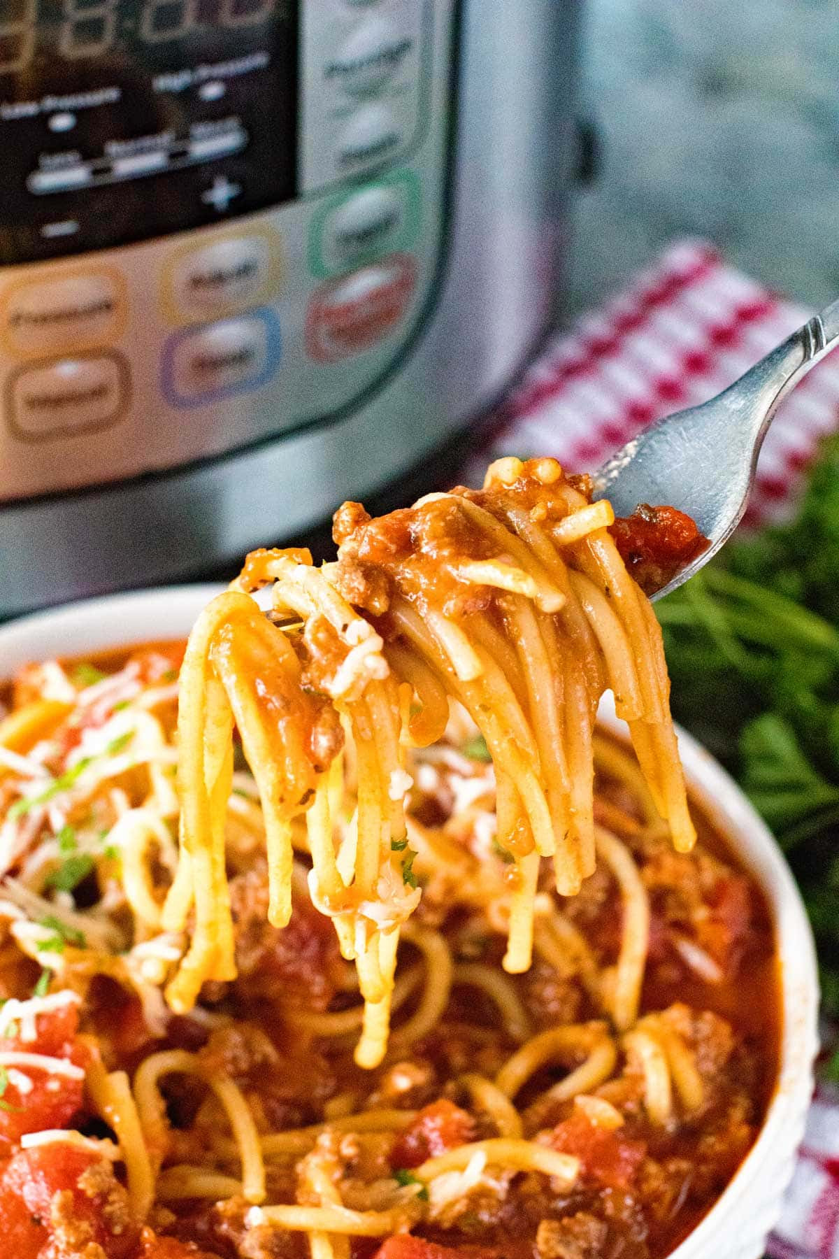 Pressure Cooker Spaghetti And Meat Sauce
 Instant Pot Pressure Cooker Spaghetti Julie s Eats