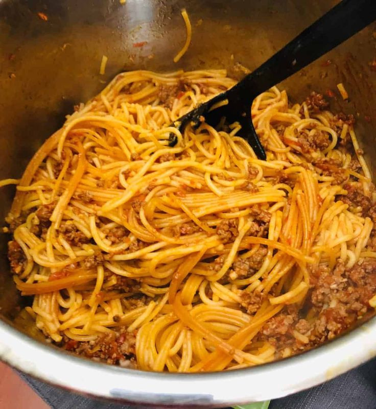 Pressure Cooker Spaghetti And Meat Sauce
 Spaghetti with Meat Sauce Instant Pot