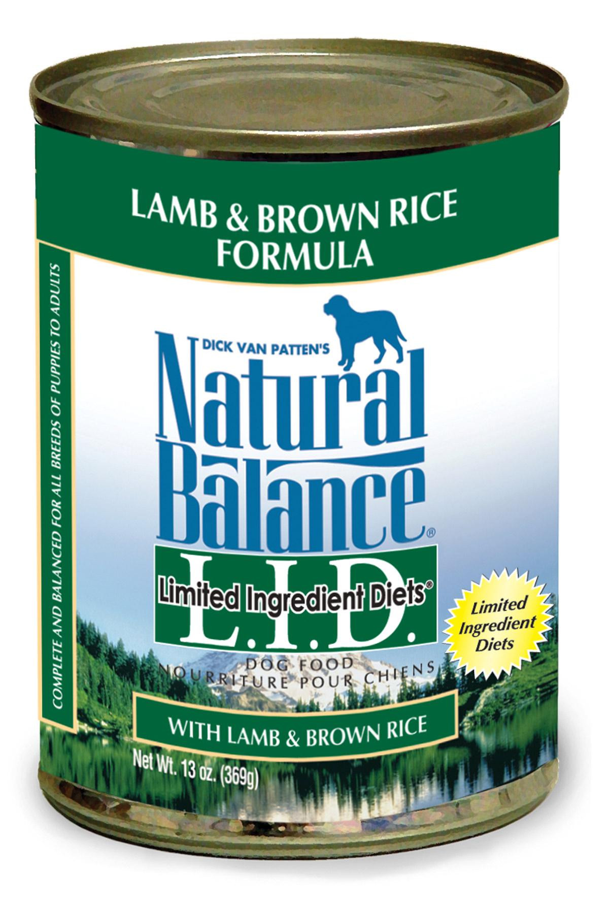 Pure Balance Lamb And Brown Rice
 Natural Balance Limited Ingre nt Diets Lamb and Brown