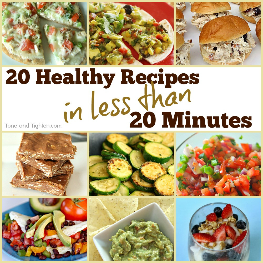 Quick And Easy Healthy Dinner Recipes
 20 Healthy Meals In Under 20 Minutes