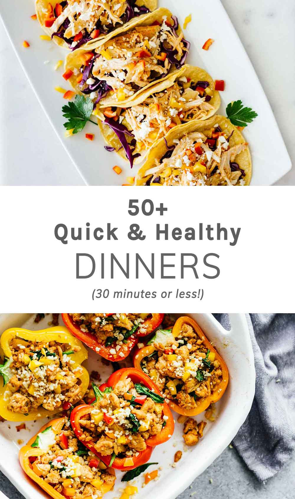 Quick And Easy Healthy Dinner Recipes
 50 Quick Healthy Dinners 30 Minutes Less Jar Lemons