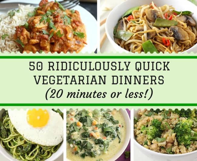 Quick Vegetarian Dinners
 50 ridiculously quick ve arian dinners 20 minutes or