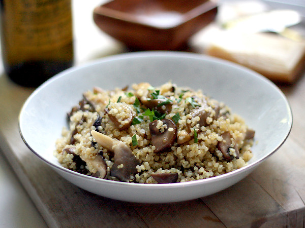Quinoa And Mushrooms
 Mushroom Quinoa Risotto recipe