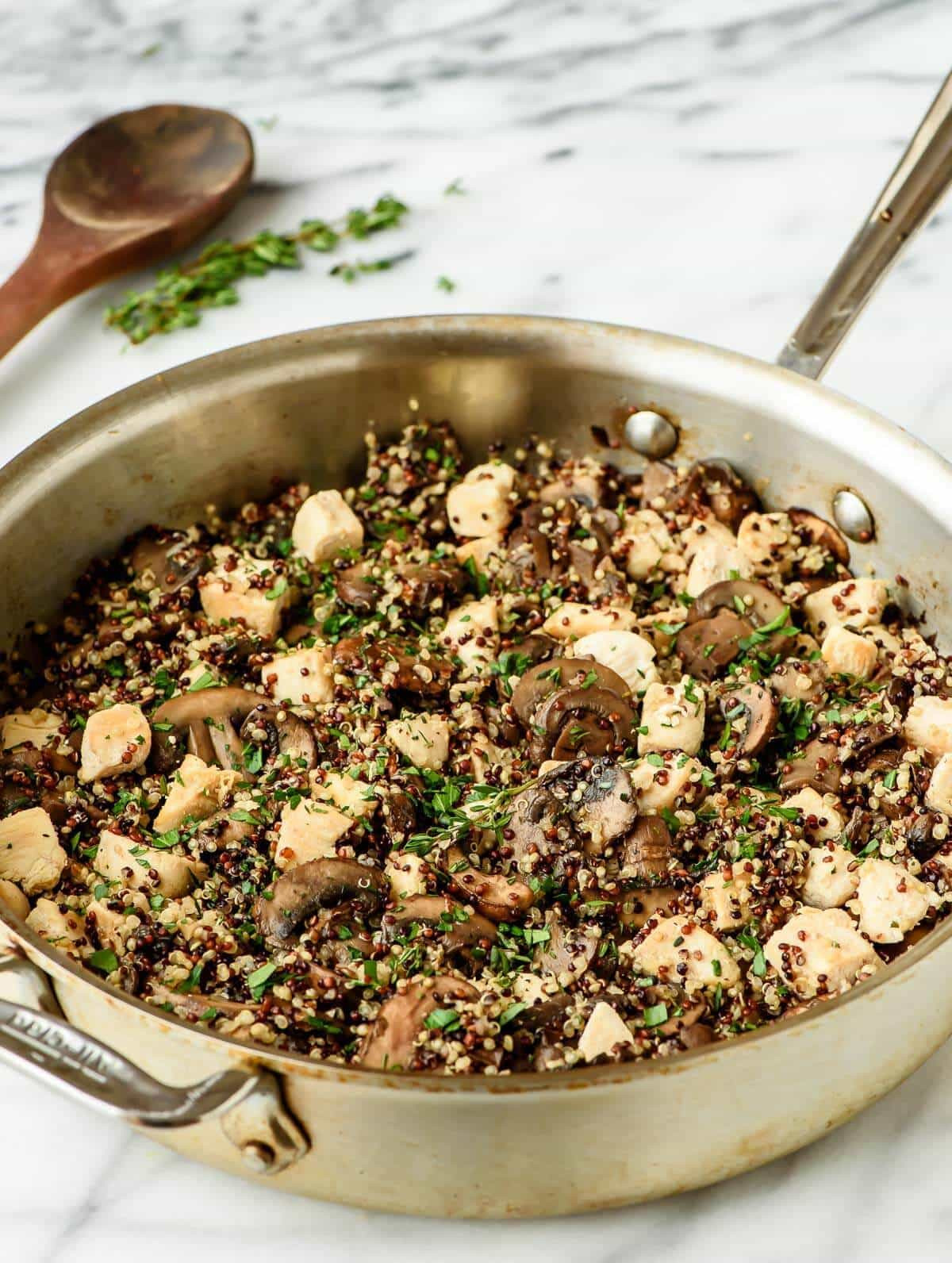 Quinoa And Mushrooms
 Skillet Mushroom Chicken and Quinoa 30 Minutes