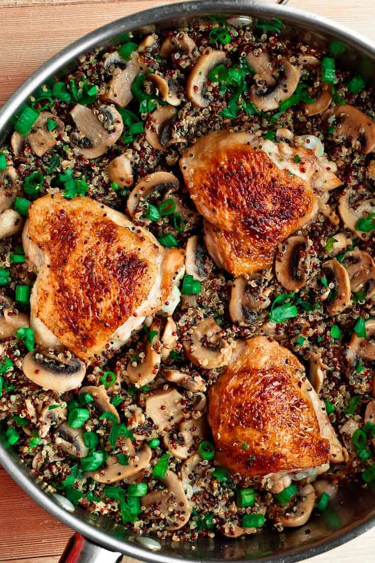 Quinoa And Mushrooms
 Chicken Quinoa and Mushrooms What s In The Pan