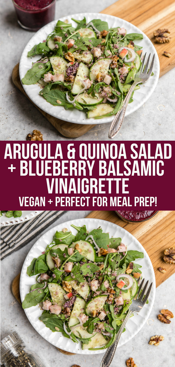 Quinoa Arugula Salad
 Quinoa & Arugula Salad with Blueberry Balsamic Vinaigrette