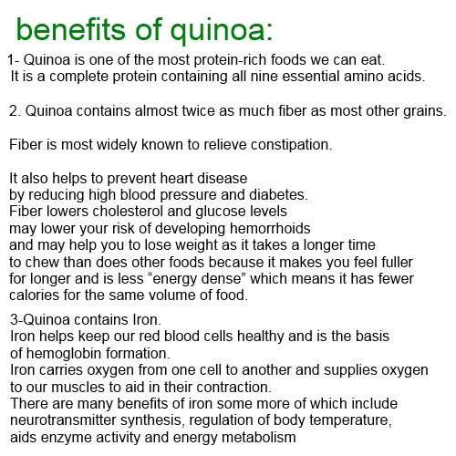 Quinoa Benefits Weight Loss
 Benefits of quinoa