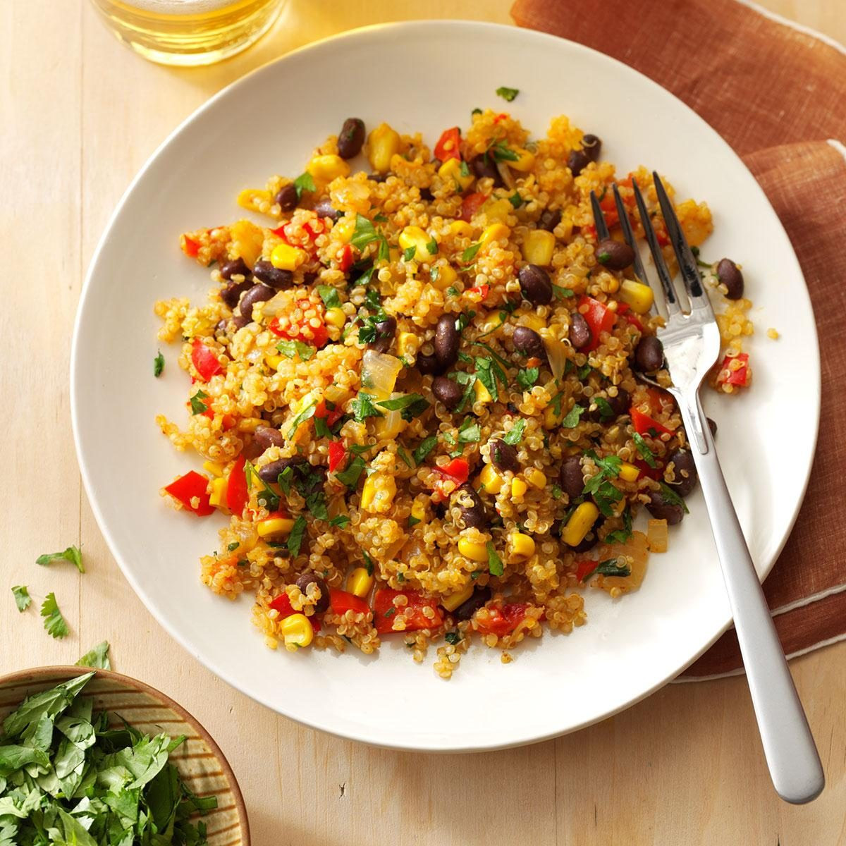 Quinoa Dinner Ideas
 Black Bean & Corn Quinoa Recipe