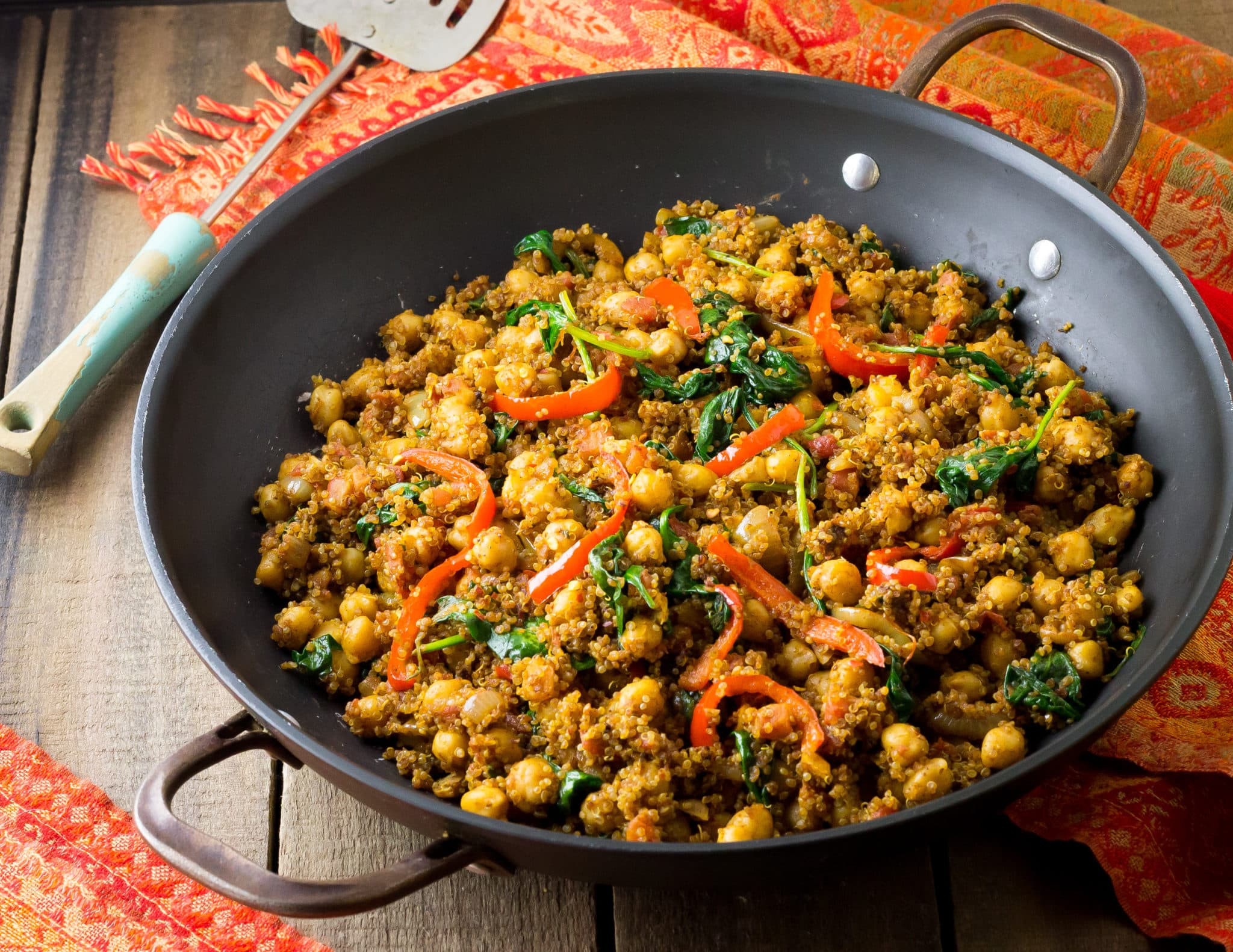 Quinoa Recipes Vegan
 Indian Quinoa and Chickpea Stir Fry