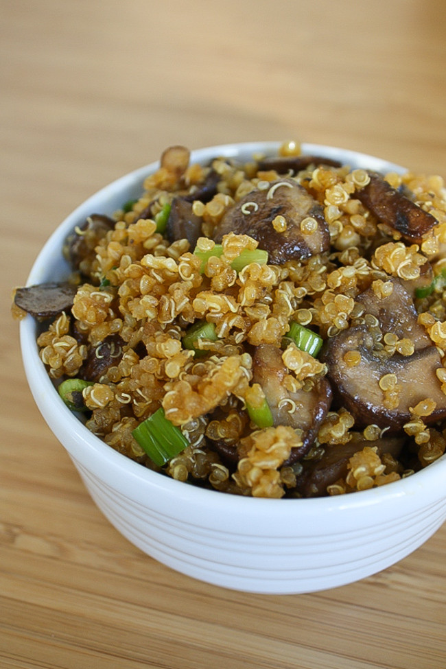 Quinoa With Mushrooms
 Asian Toasted Quinoa with Mushrooms