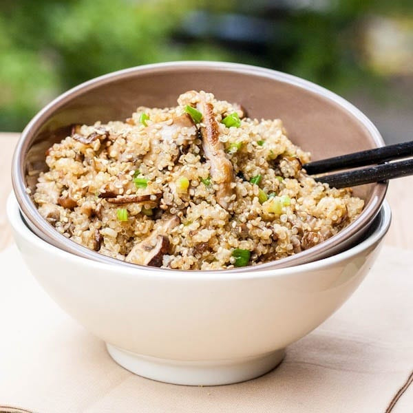 Quinoa With Mushrooms
 Toasted Quinoa with Mushrooms and Asian Flavors Gluten