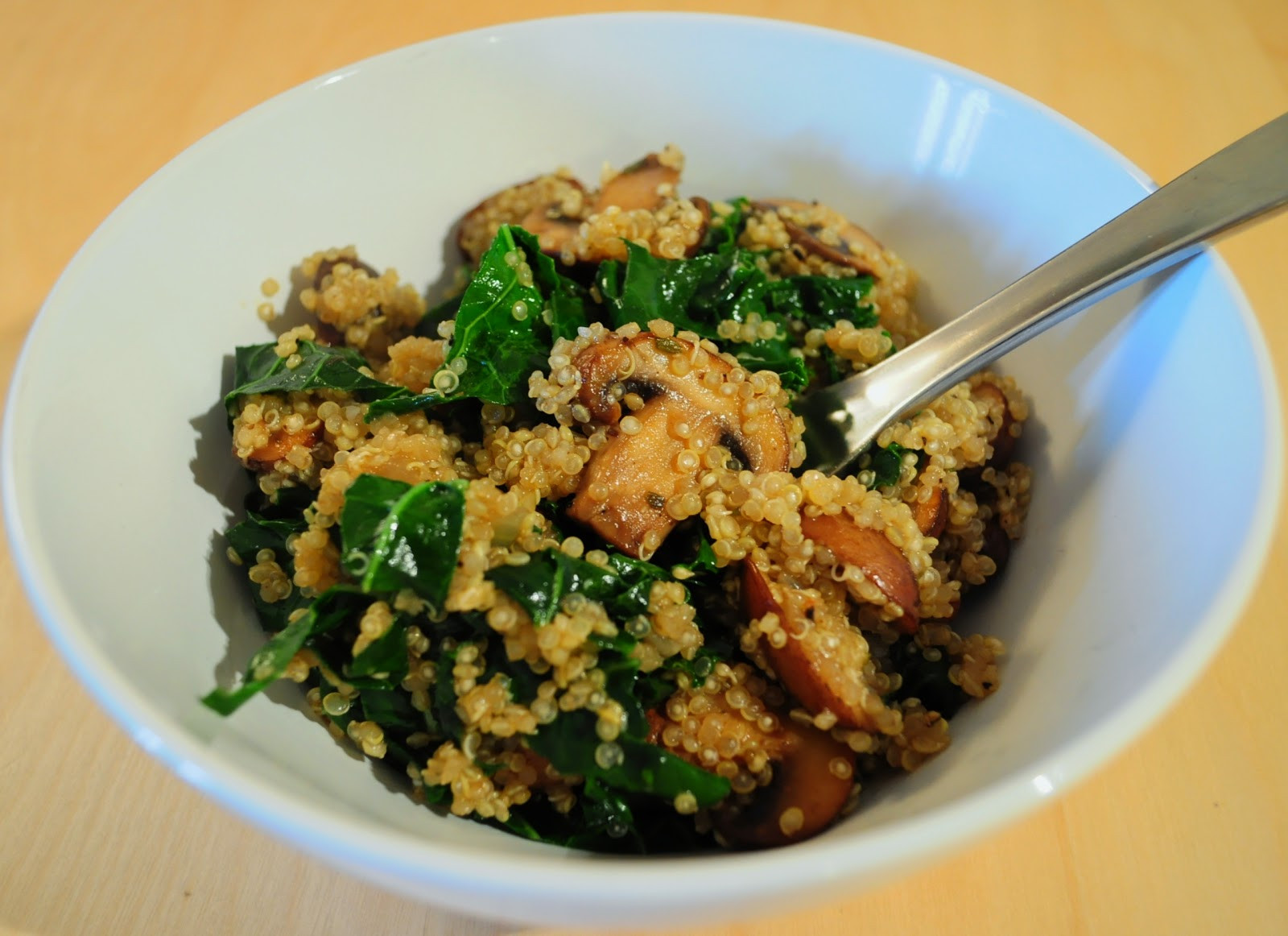 Quinoa With Mushrooms
 My Tiny Oven Quinoa with Mushrooms and Kale