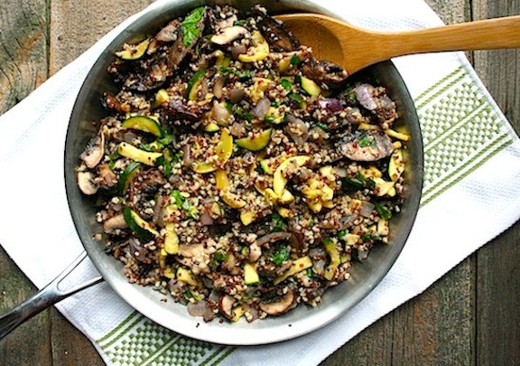 Quinoa With Mushrooms
 Quinoa with Mixed Squashes and Mushrooms