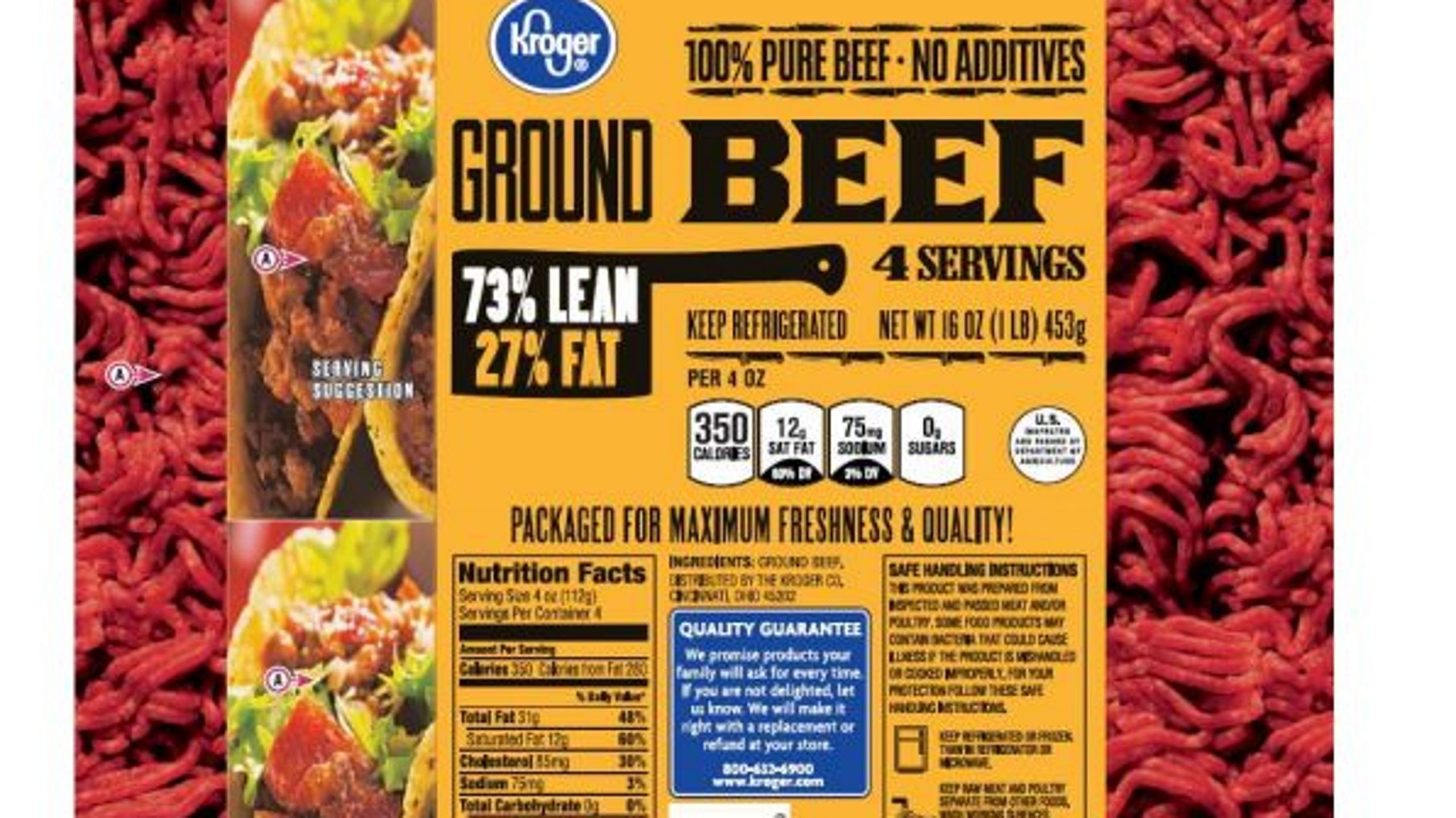 Recalled Ground Beef
 JBS Tolleson ground beef recall Kroger product contained