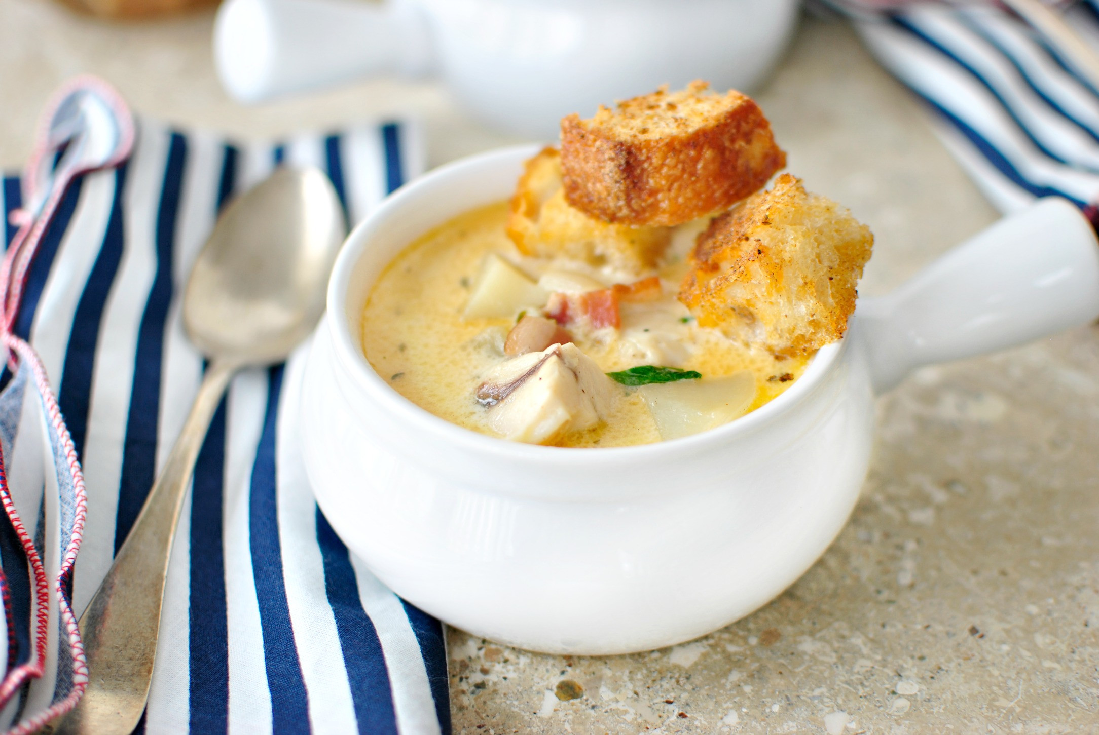 Recipes Fish Chowder
 Fish Chowder Old Bay Sourdough Croutons Simply Scratch