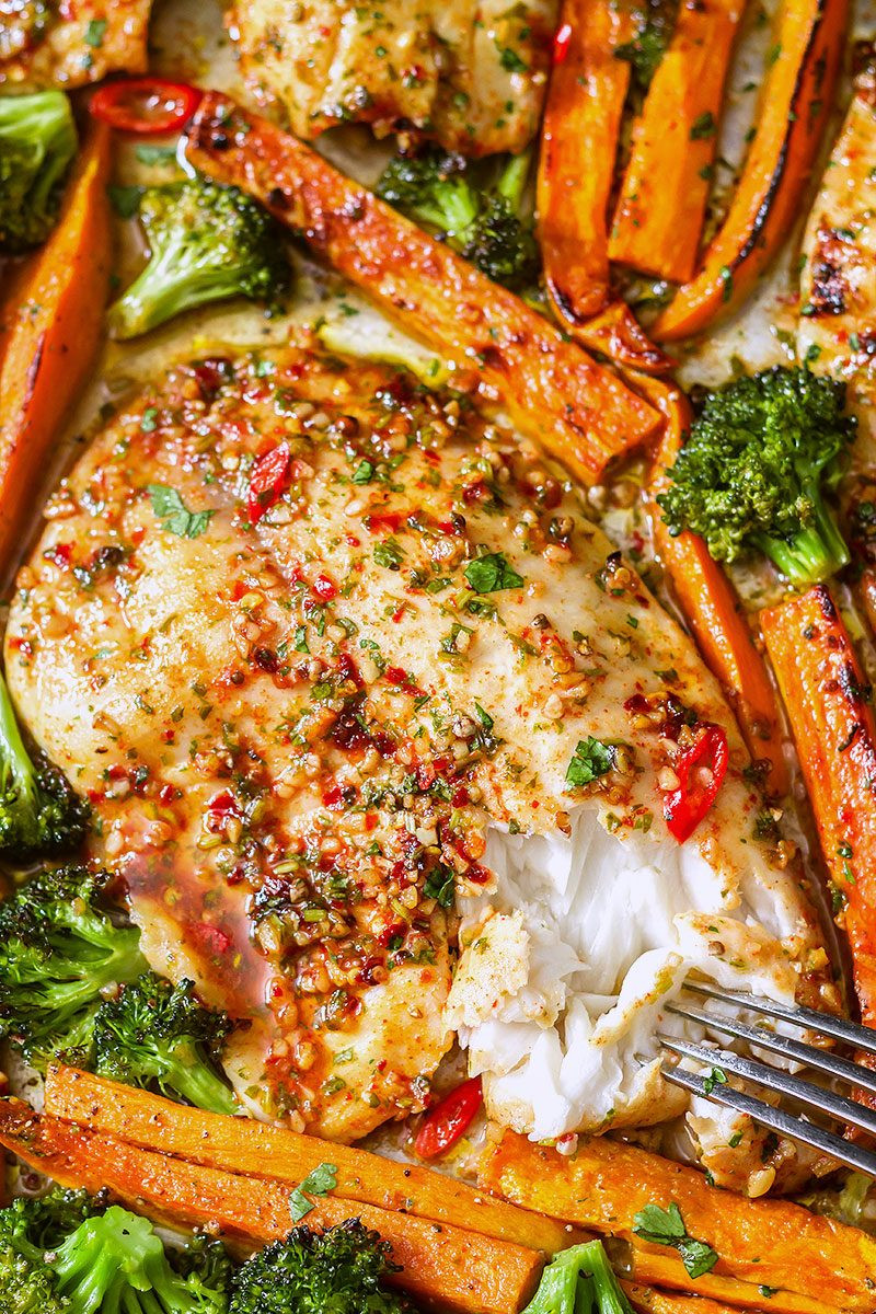 Recipes For Tilapia Fish In The Oven
 Sheet Pan Chili Lime Tilapia Recipe with Veggies — Eatwell101