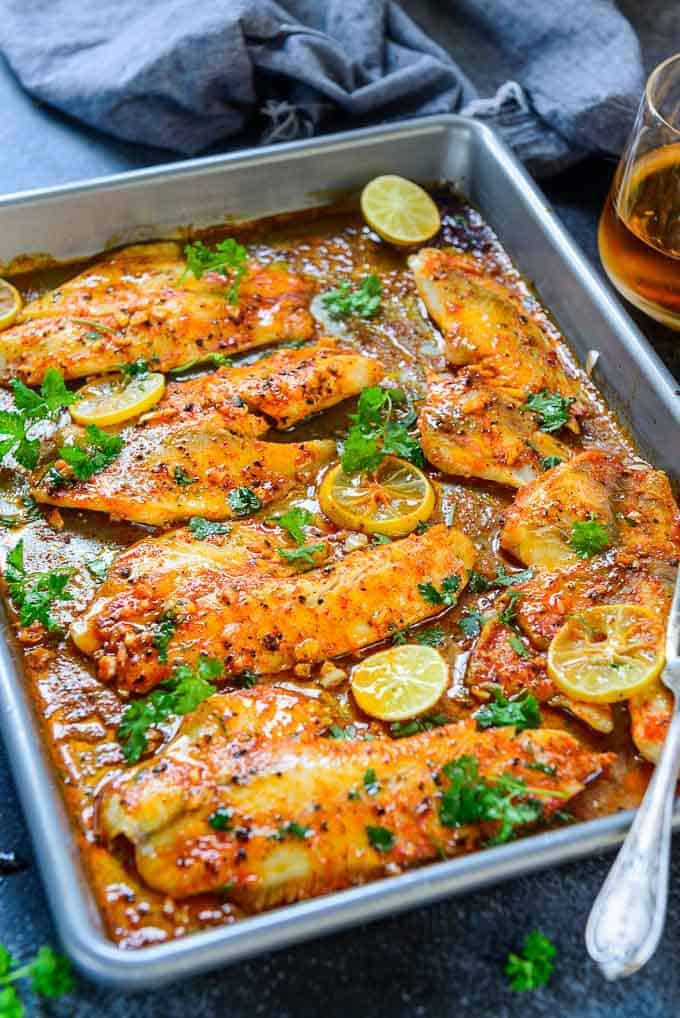 Recipes For Tilapia Fish In The Oven
 Lemon Garlic Baked Tilapia Recipe Step by Step Video