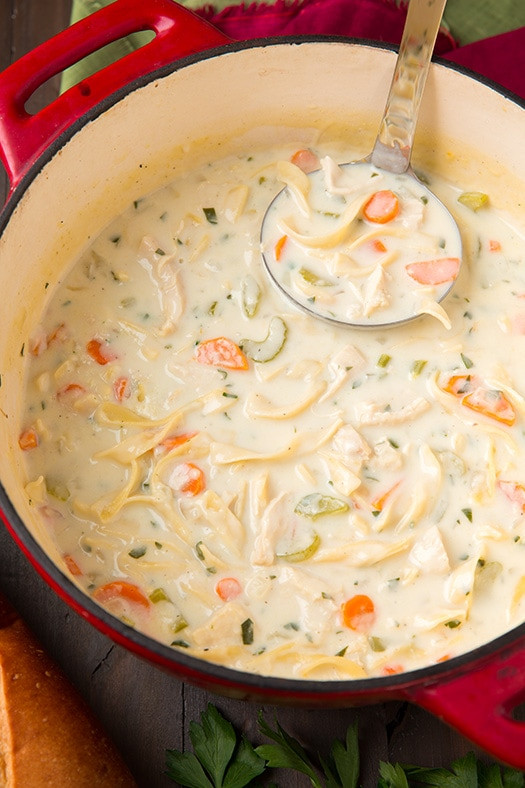 Recipes Using Cream Of Chicken Soup And Pasta
 Creamy Chicken Noodle Soup Cooking Classy