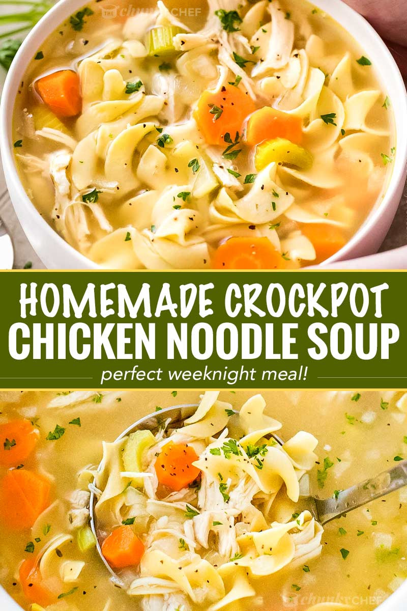 Recipes Using Cream Of Chicken Soup And Pasta
 Homemade Crockpot Chicken Noodle Soup The Chunky Chef