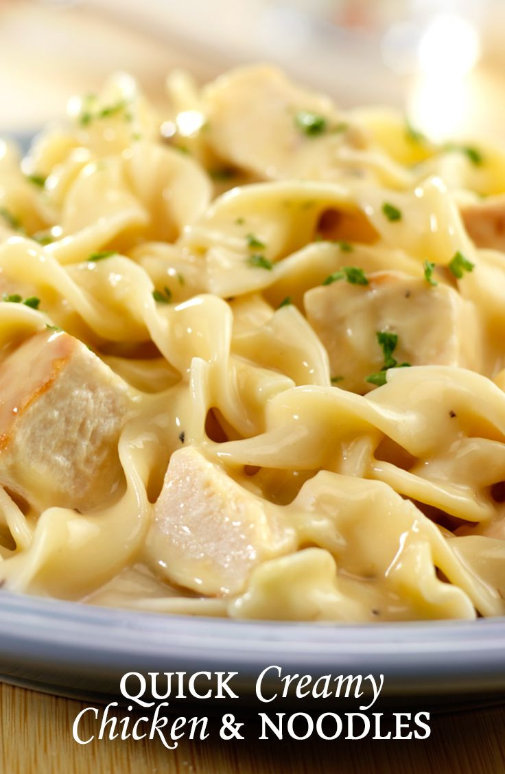 Recipes Using Cream Of Chicken Soup And Pasta
 Quick Creamy Chicken & Noodles Cream of chicken and