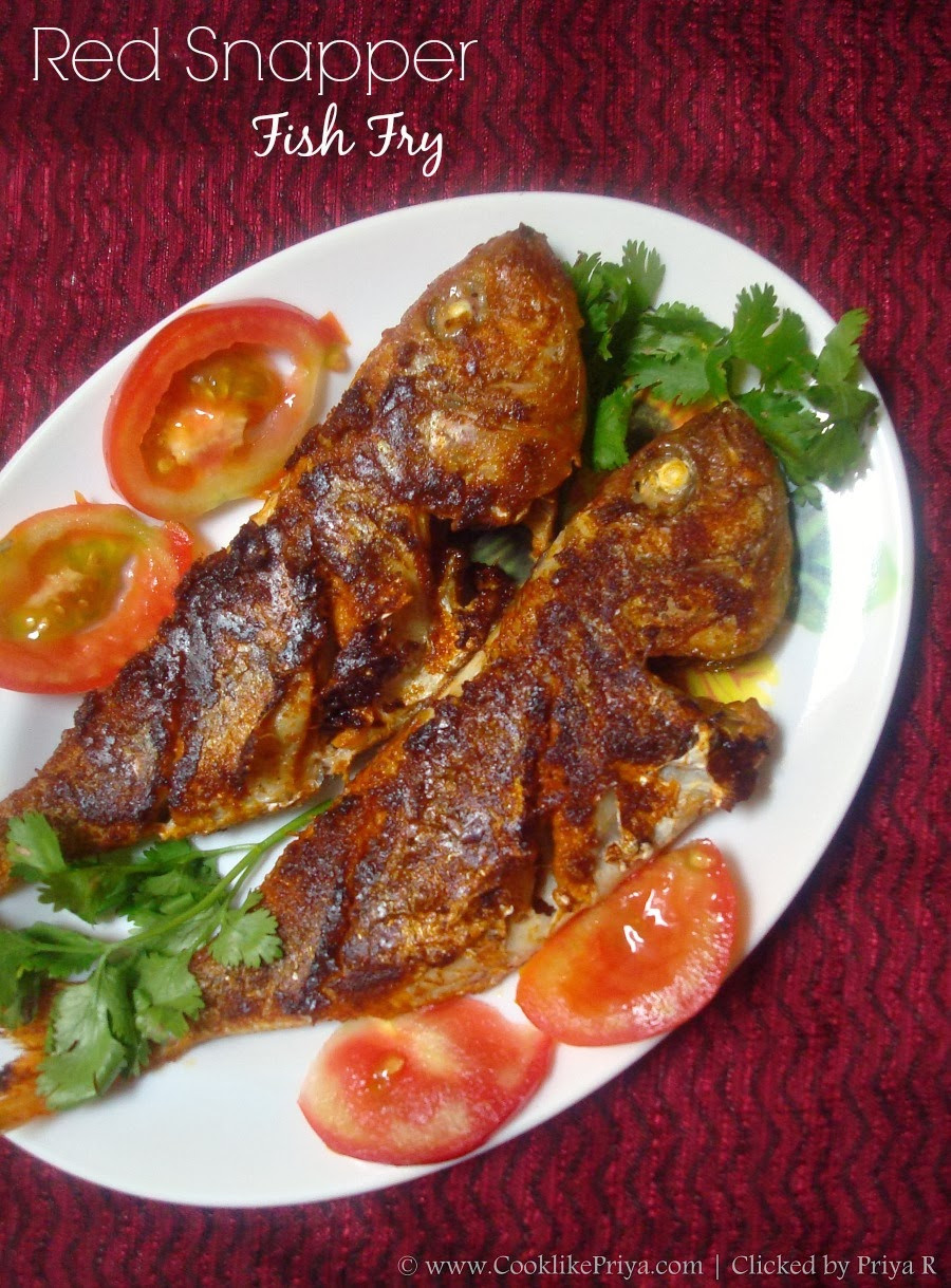 Red Snapper Fish Recipes
 Cook like Priya Red Snapper Fish Fry