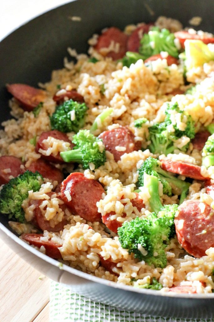 Rice Dinner Ideas
 Sausage & Rice e Skillet Meal All Things Mamma