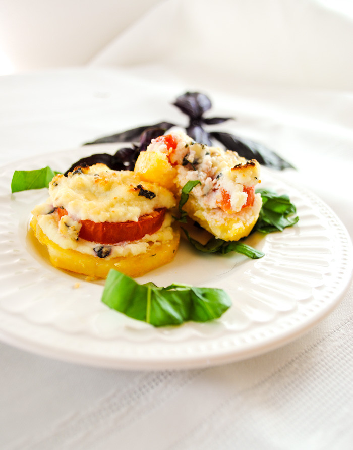 Ricotta Cheese Appetizers
 Summer Appetizer with Polenta Tomatoes Ricotta Cheese