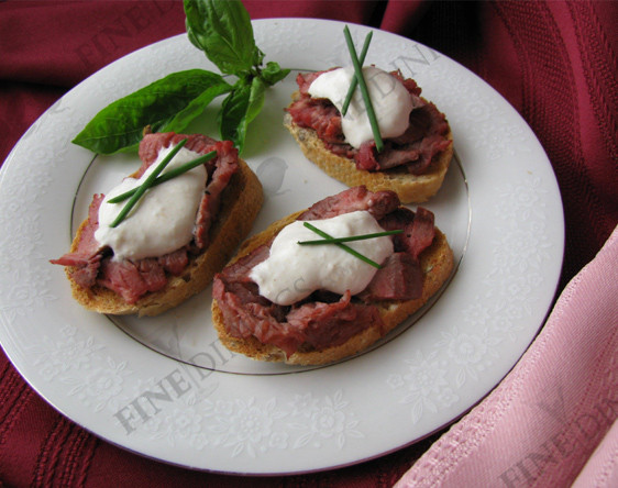 Roast Beef Appetizers
 Crostini Appetizers Canapes Gourmet Appetizer