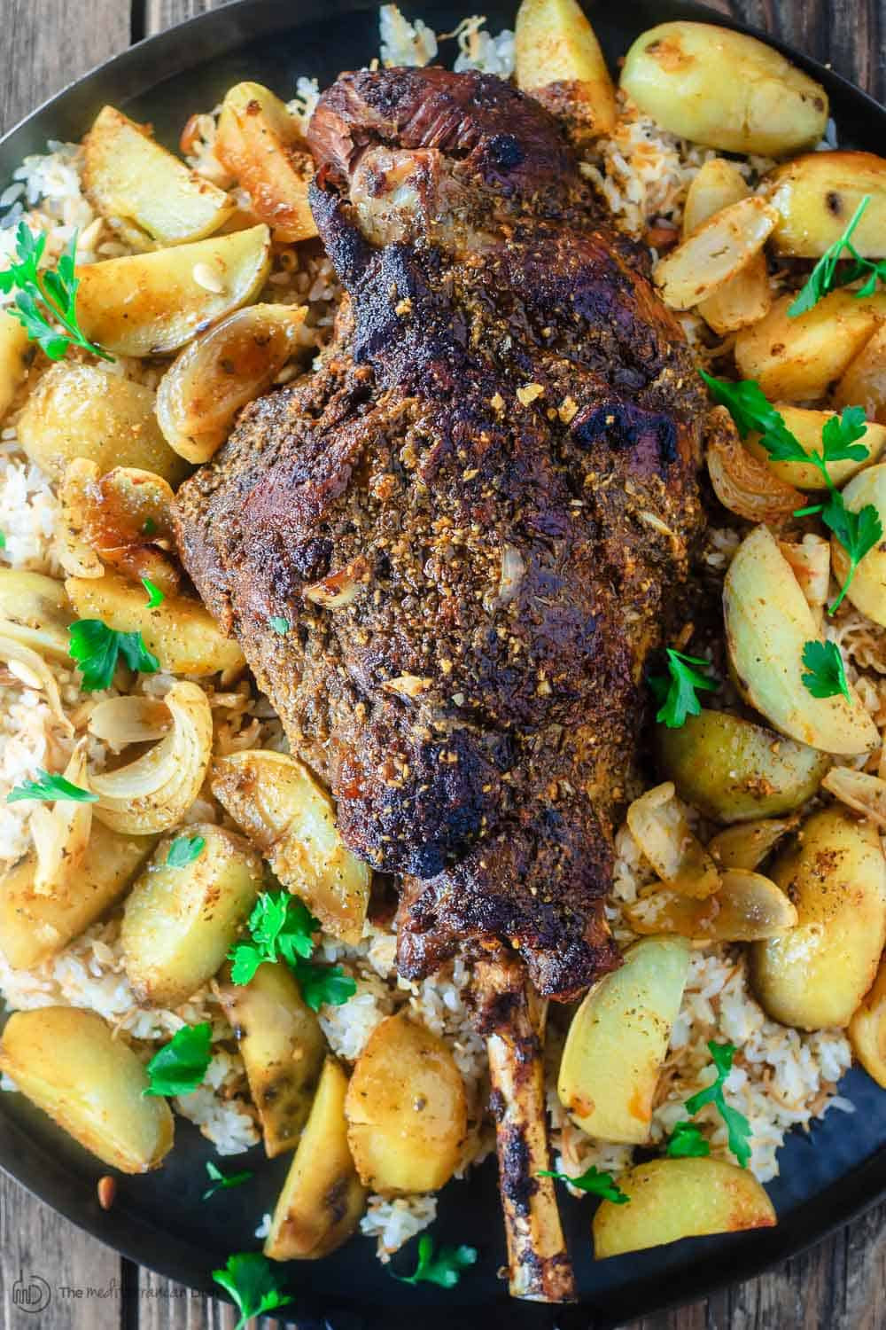 Roasted Leg Of Lamb With Potatoes
 Mediteranean Leg of Lamb Recipe with Potatoes w Video