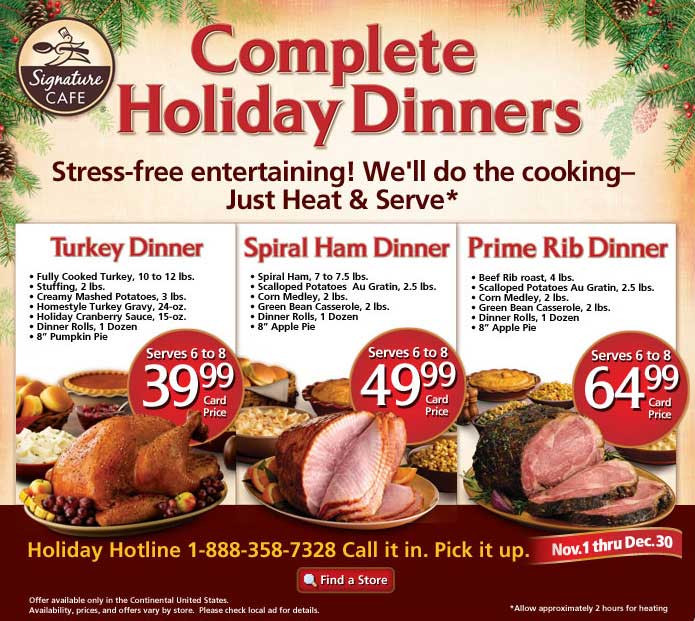 Safeway Complete Holiday Dinners
 safeway christmas turkey dinner