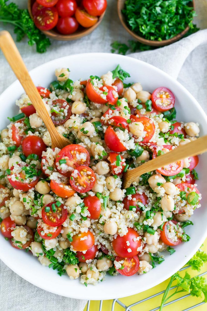 Salad Recipes Vegan
 Tomato Quinoa Salad Recipe Vegan and Gluten Free Peas