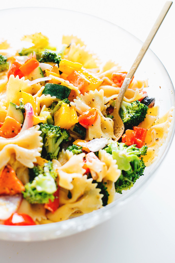 Salad Recipes Vegan
 Trippy Vegan Rainbow Pasta Salad