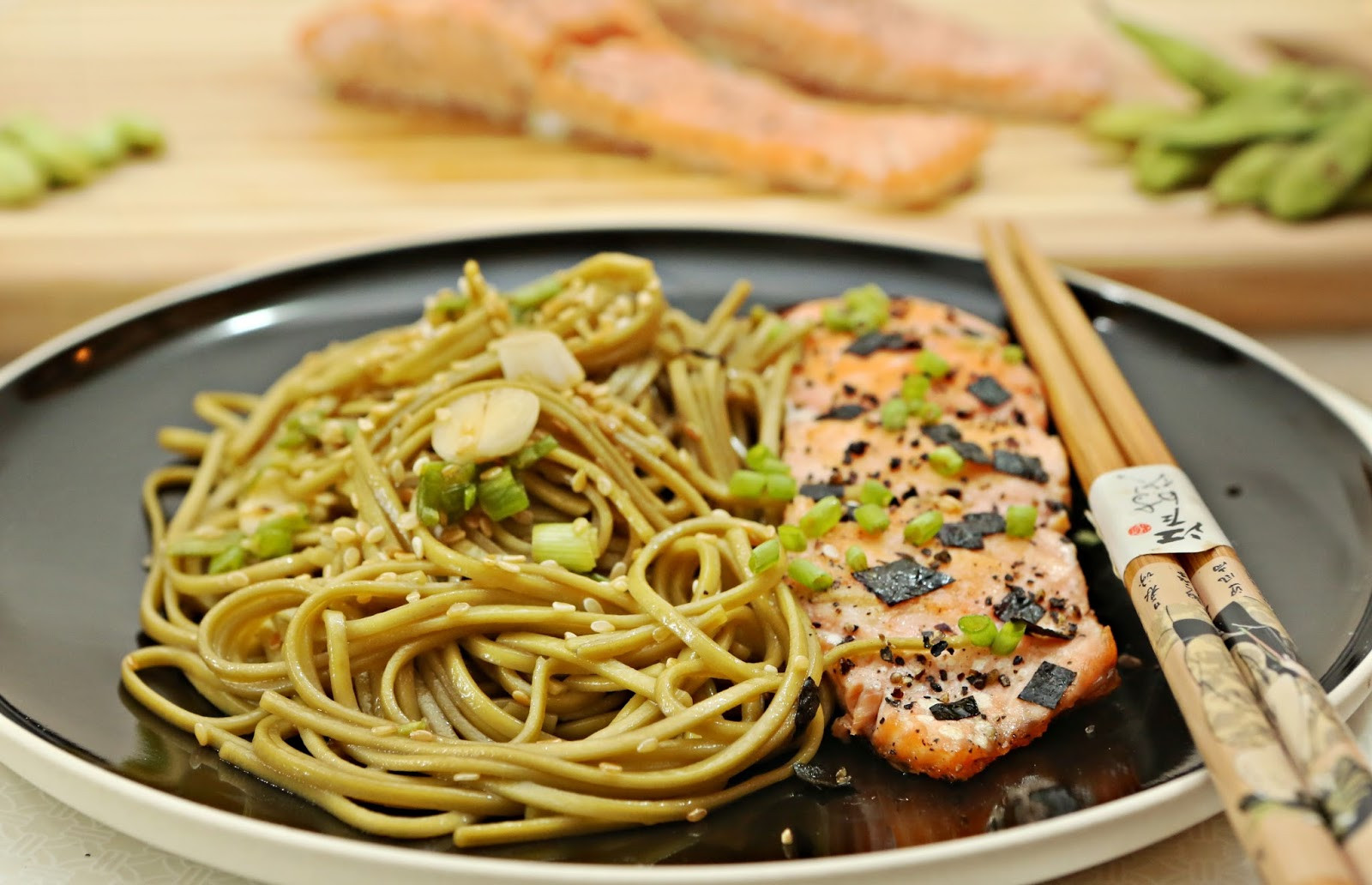 Salmon And Noodles
 Me My Food and I Soba Noodle Salad with Salmon Video
