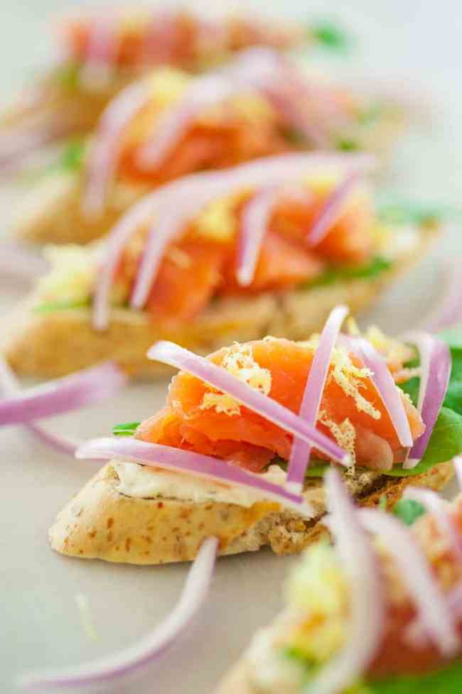 Salmon Appetizers With Cream Cheese
 Smoked Salmon Appetizer with Arugula