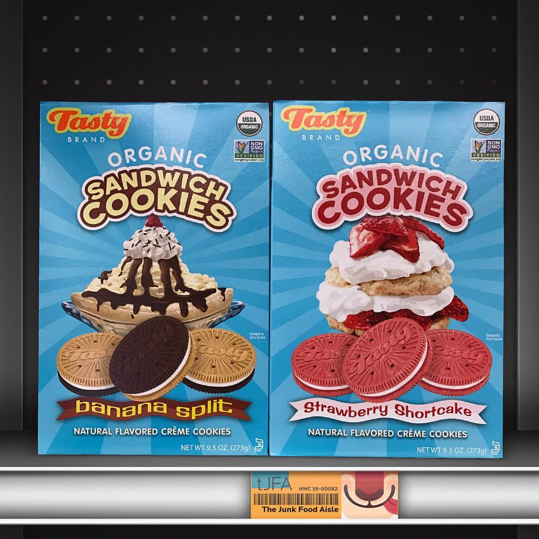 Sandwich Cookies Brands
 Tasty Brand Organic Banana Split & Strawberry Shortcake