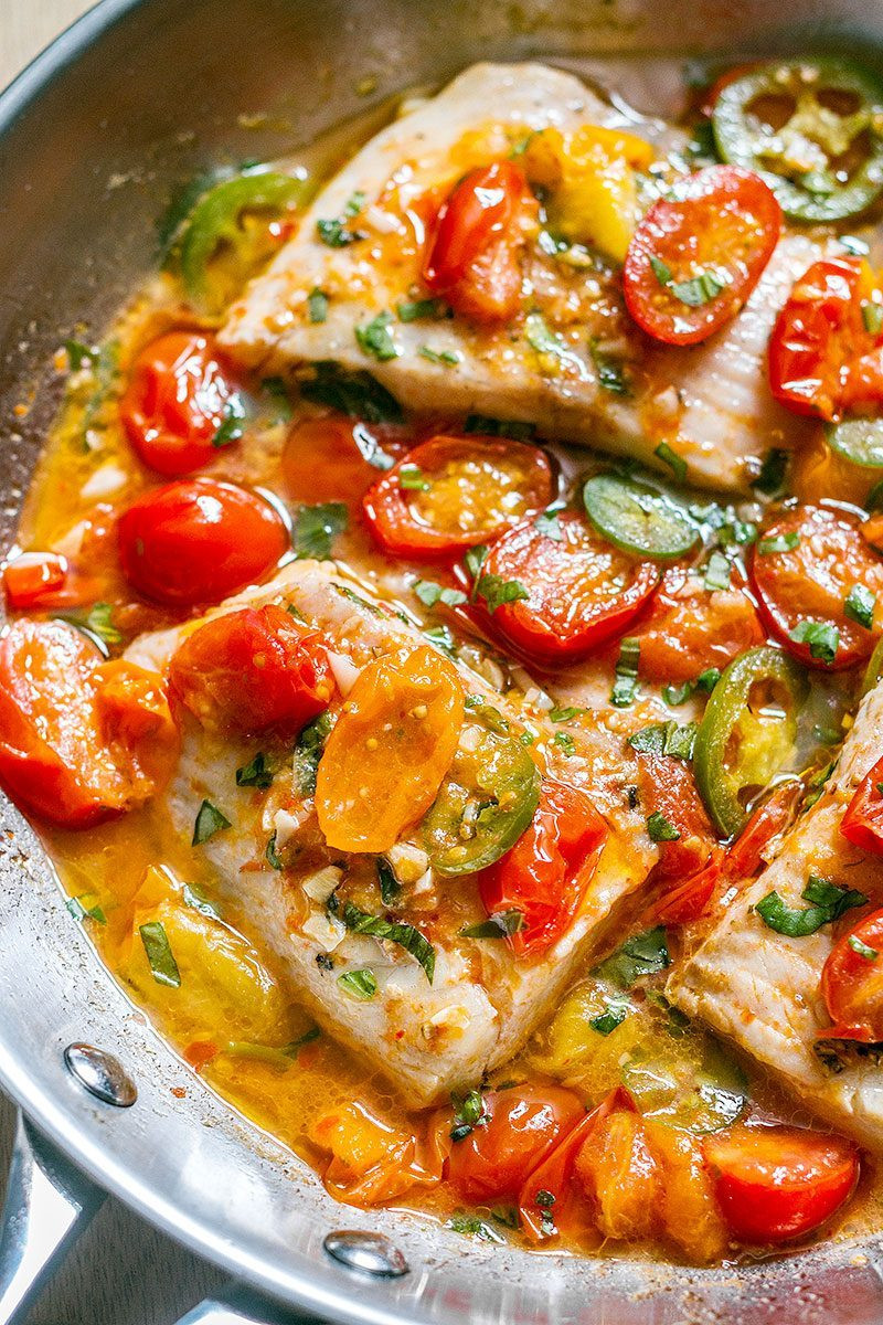 Sauce Recipes For Fish
 Tilapia White Fish Recipe in Tomato Basil Sauce — Eatwell101