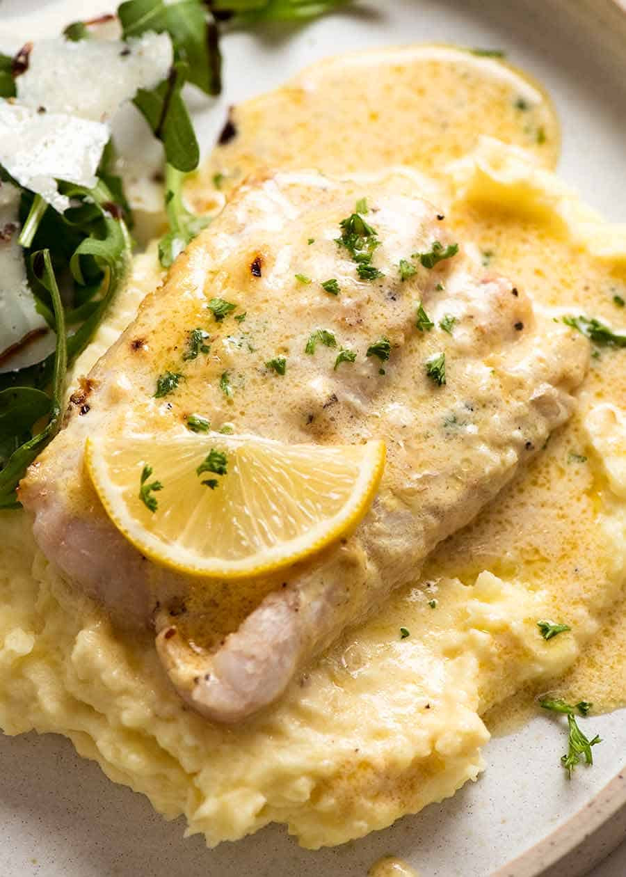 Sauce Recipes For Fish
 Baked Fish with Lemon Cream Sauce