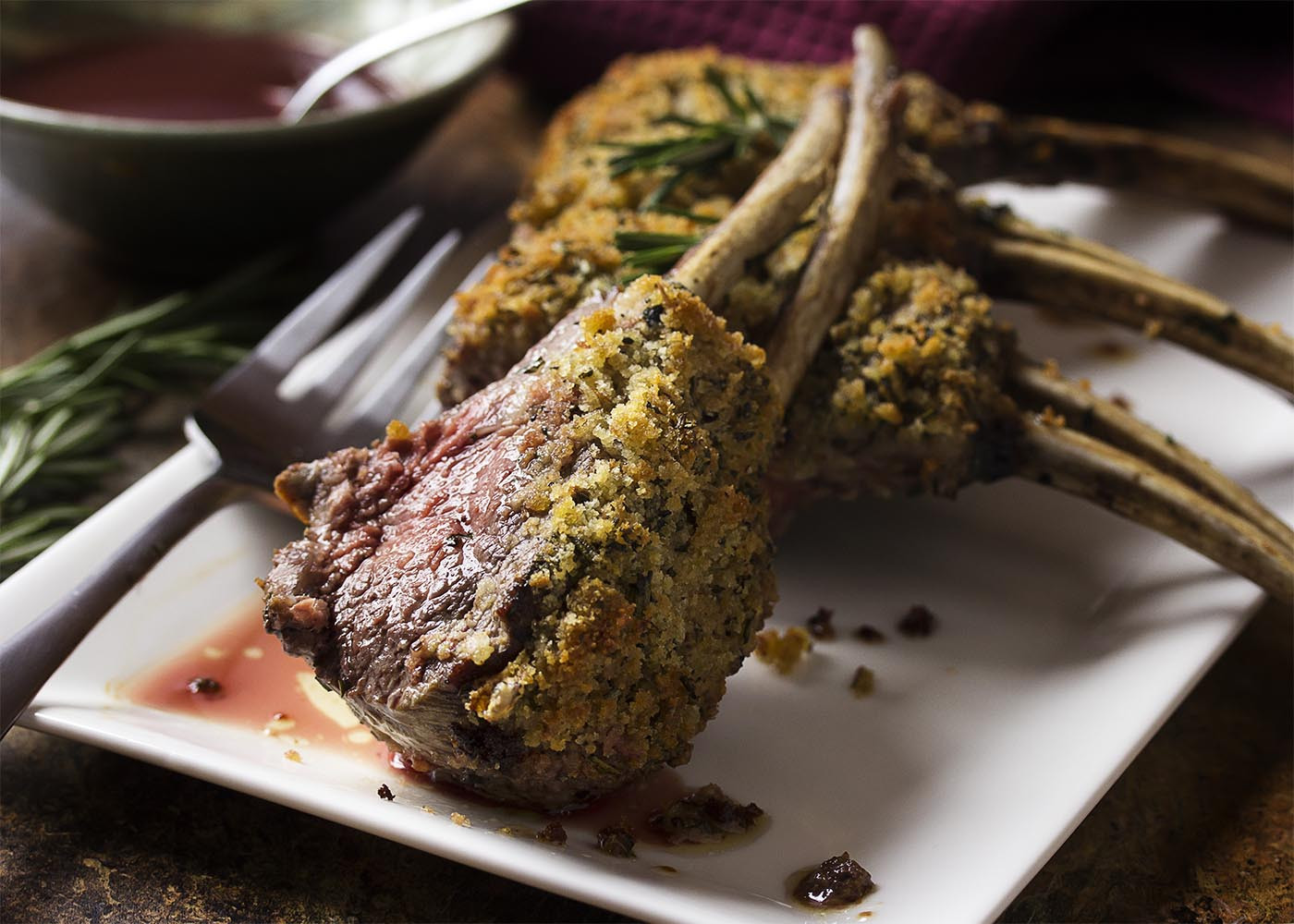 Sauces For Rack Of Lamb
 Herb Crusted Rack of Lamb with Red Wine Sauce Just a
