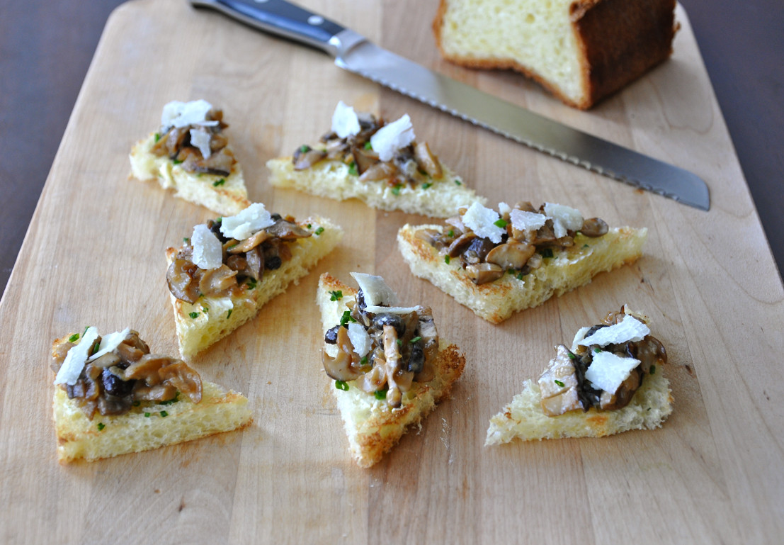 Sauteed Mushroom Appetizers
 Wonderful Sauteed Mushrooms on Buttered Chive Toast from