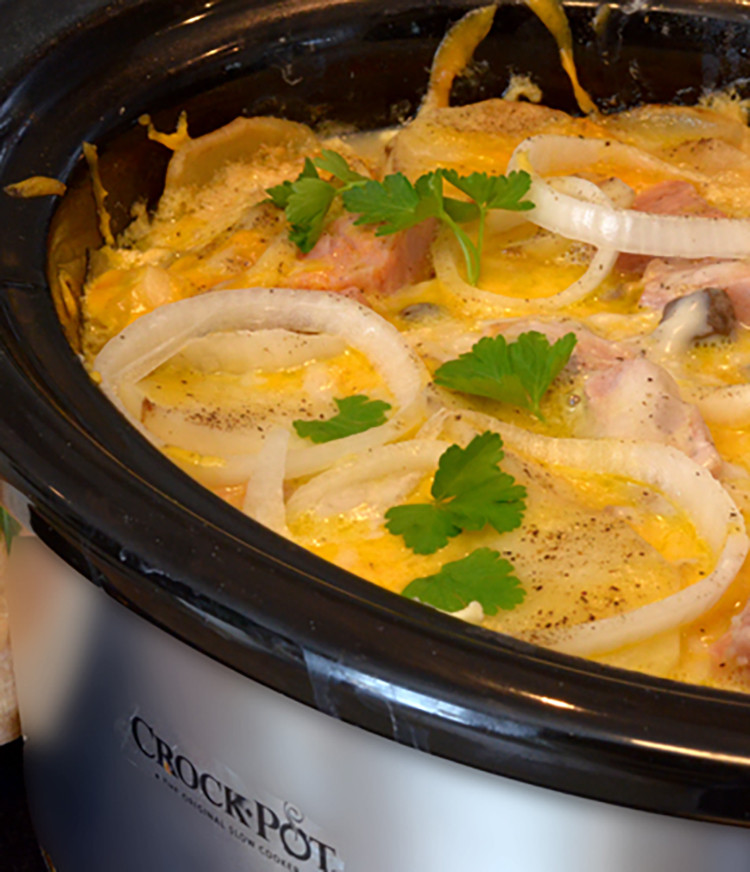 Scalloped Potatoes Slow Cooker
 Slow Cooker Scalloped Potatoes and Ham Easy fort Food