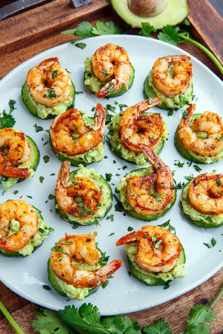 Seafood Appetizer Ideas
 Blackened Shrimp Avocado Cucumber Bites