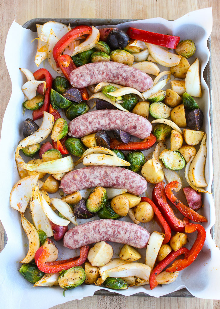 Sheet Pan Dinner Recipes
 Sheet Pan Dinner with Bratwurst and Roasted Ve ables